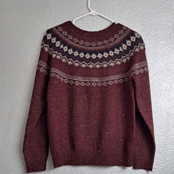 Vintage Weatherproof Fair Isle Burgundy Sweater - Picture 3 of 6